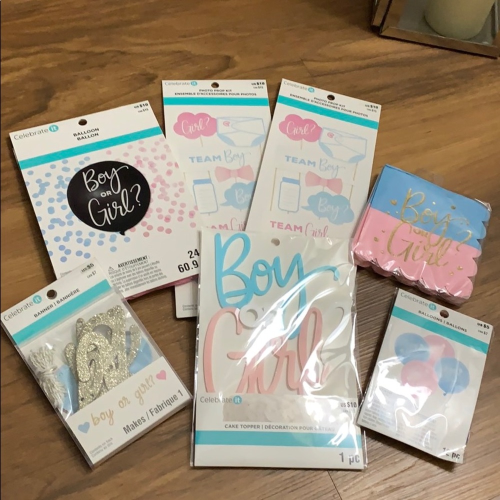 Gender reveal Team boy or girl Baby shower‎ kit